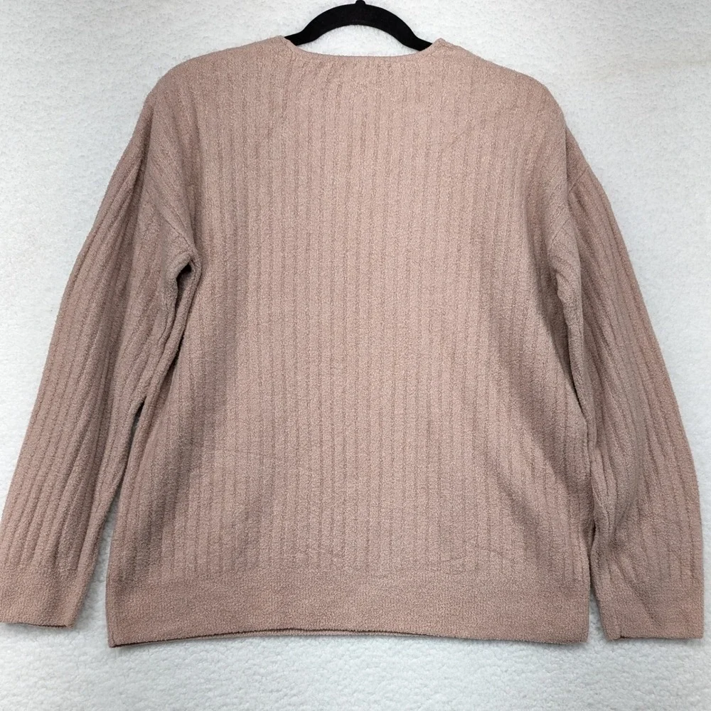 V-Neck Ribbed Sweater - Pink - Picture 2 of 8